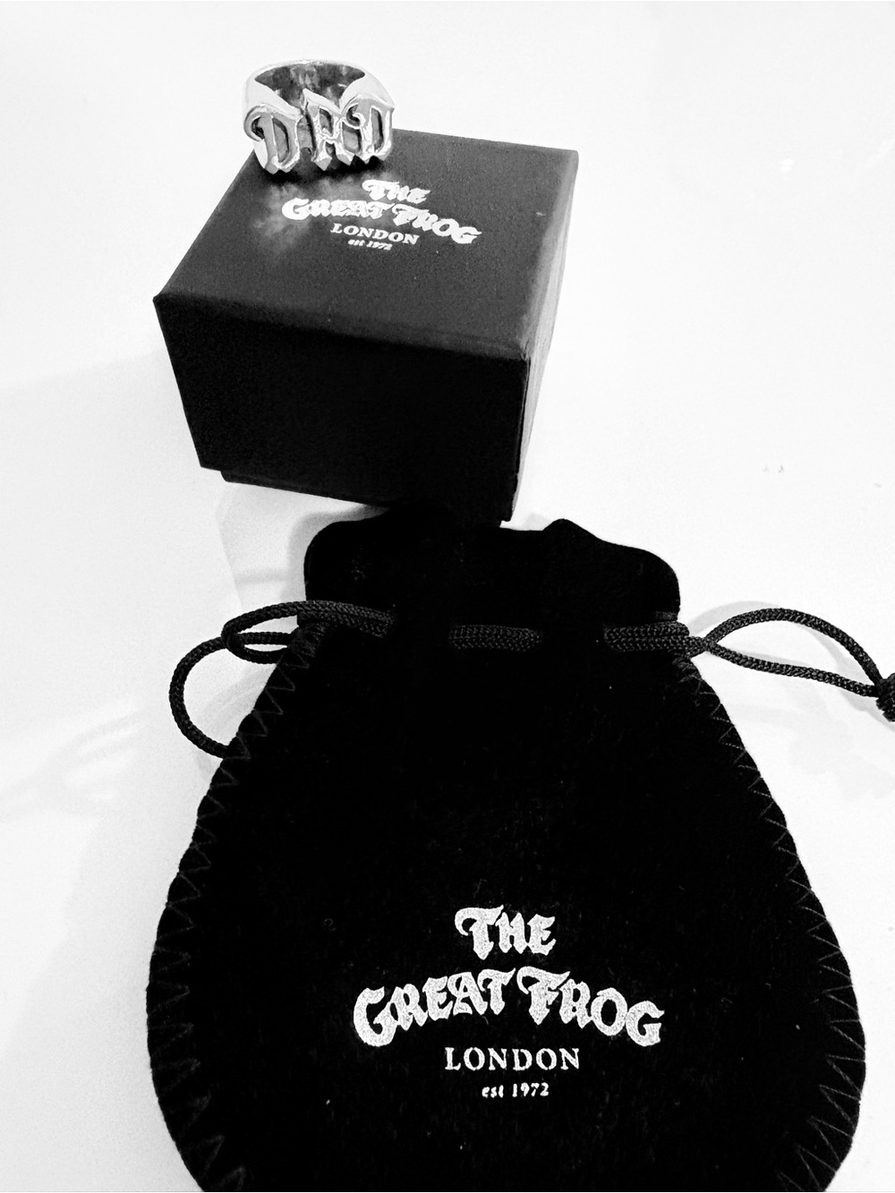 The Great Frog “DAD” Sterling Silver Ring - Picture 2 of 6